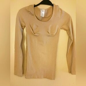 Nude long sleeved shaper top Sz S